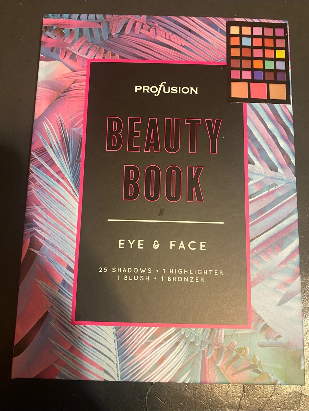 Profusion Cosmetics Beauty Book Eye & Face Palette - Pink, Purple, Blue